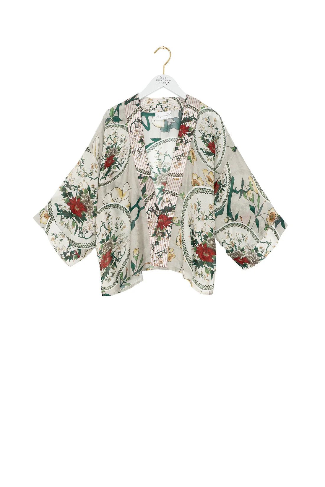 One Hundred StarsOne Hundred Stars Magnolia Plates Putty KimonoTops - Blue Water Clothing