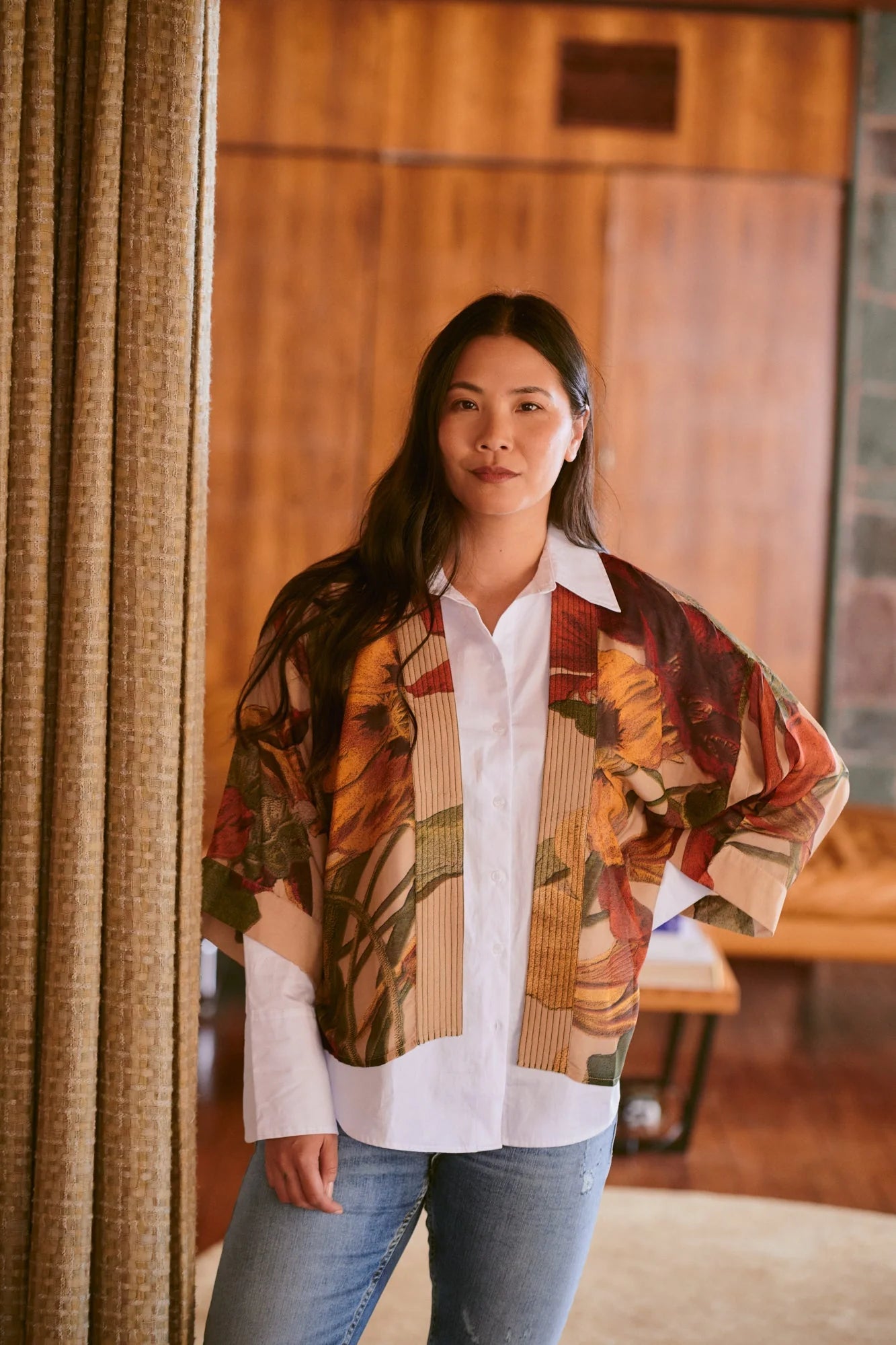 One Hundred StarsOne Hundred Stars Nasturtium KimonoTops - Blue Water Clothing