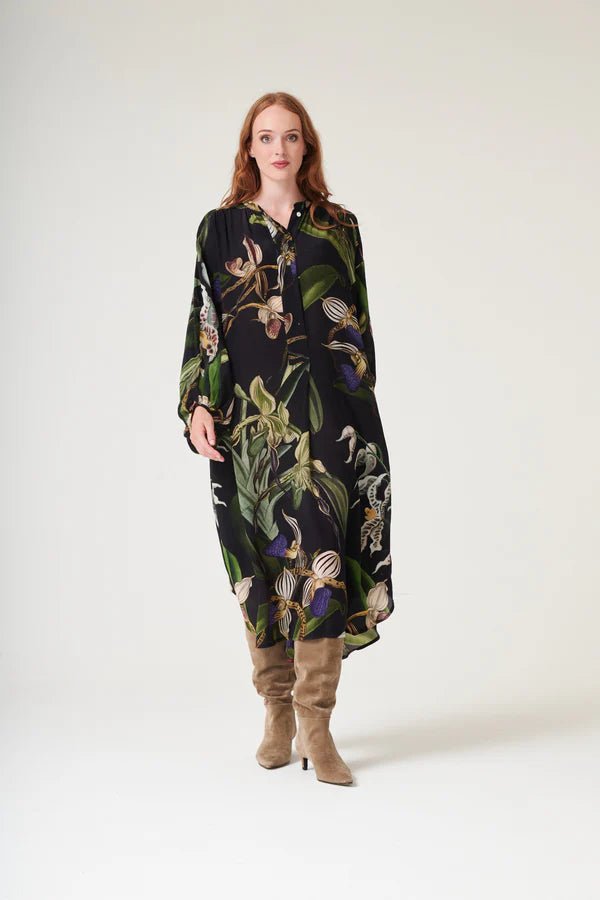 One Hundred StarsOne Hundred Stars Orchid Black Crepe Darcy DressDresses - Blue Water Clothing