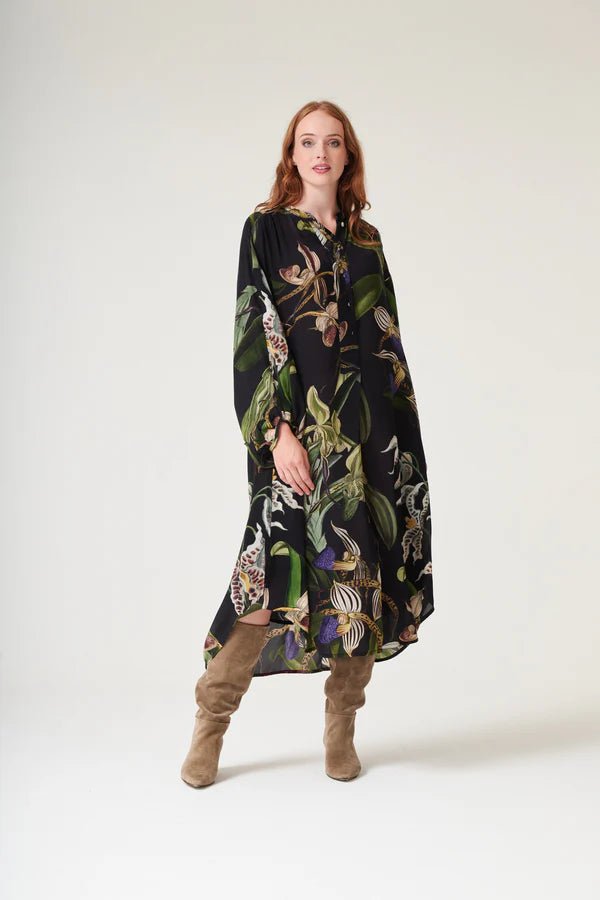 One Hundred StarsOne Hundred Stars Orchid Black Crepe Darcy DressDresses - Blue Water Clothing