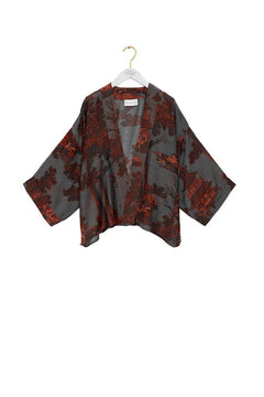 One Hundred StarsOne Hundred Stars Pagoda Pewter KimonoTops - Blue Water Clothing