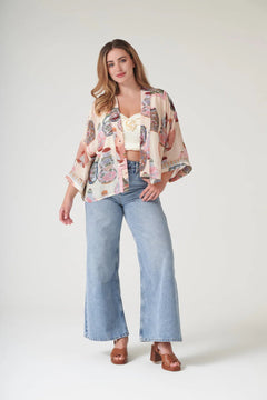 One Hundred StarsOne Hundred Stars Perfume Bottles Blush KimonoTops - Blue Water Clothing