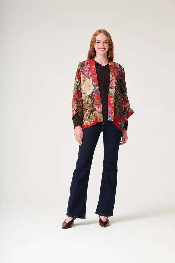 One Hundred StarsOne Hundred Stars Primula Berry KimonoTops - Blue Water Clothing