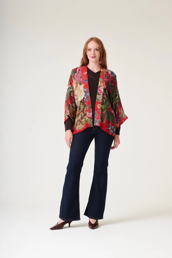 One Hundred StarsOne Hundred Stars Primula Berry KimonoTops - Blue Water Clothing