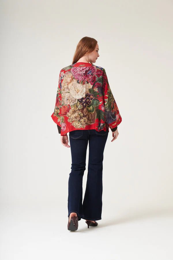 One Hundred StarsOne Hundred Stars Primula Berry KimonoTops - Blue Water Clothing