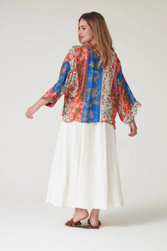 One Hundred StarsOne Hundred Stars Ribbons Cobalt KimonoTops - Blue Water Clothing