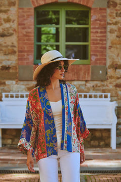 One Hundred StarsOne Hundred Stars Ribbons Cobalt KimonoTops - Blue Water Clothing