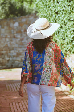 One Hundred StarsOne Hundred Stars Ribbons Cobalt KimonoTops - Blue Water Clothing