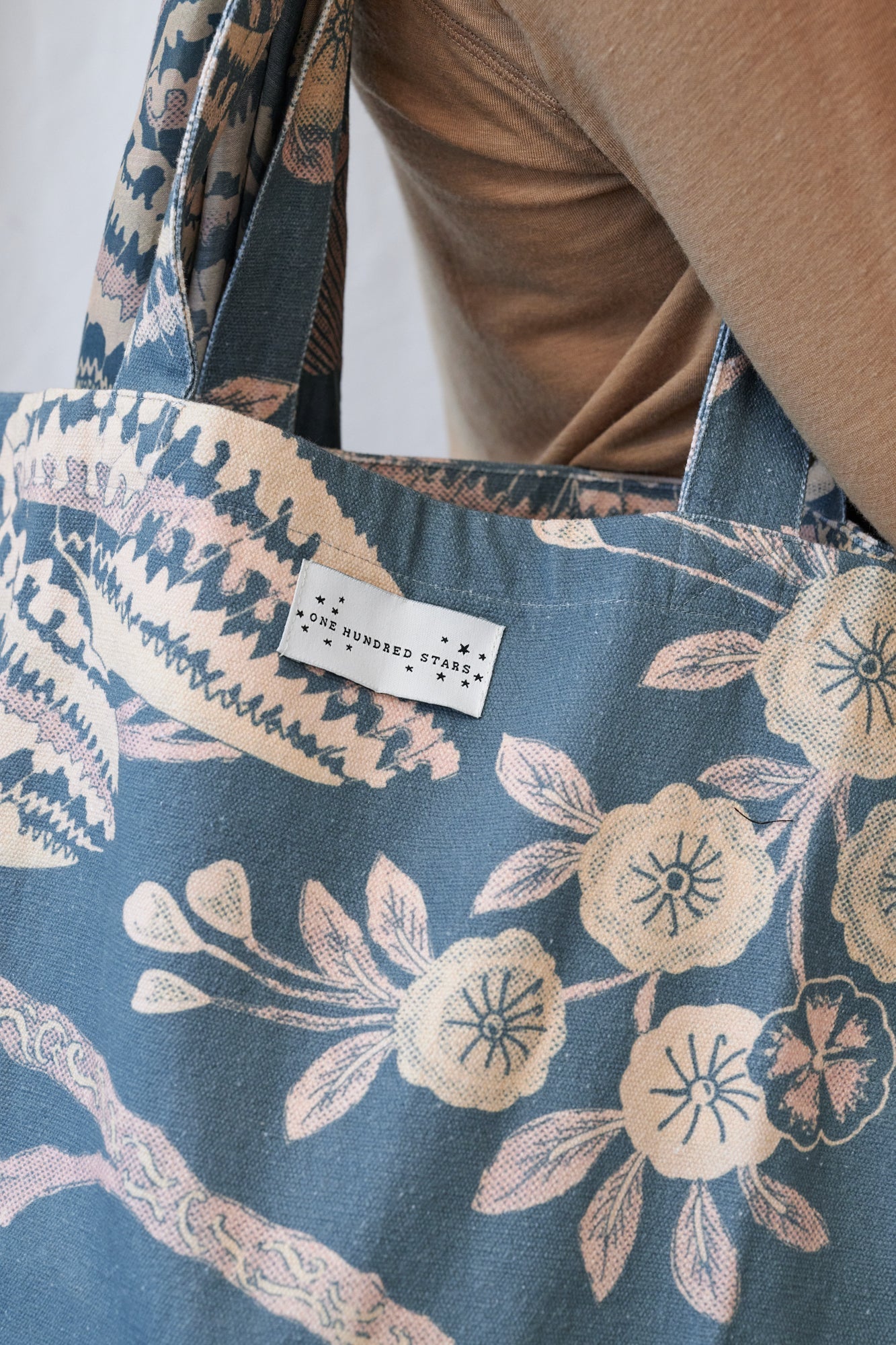 One Hundred StarsOne Hundred Stars Rosa Blue Canvas BagAccessories - Blue Water Clothing