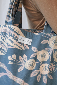 One Hundred StarsOne Hundred Stars Rosa Blue Canvas BagAccessories - Blue Water Clothing