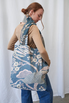 One Hundred StarsOne Hundred Stars Rosa Blue Canvas BagAccessories - Blue Water Clothing
