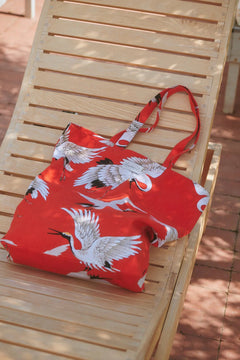 One Hundred StarsOne Hundred Stars Stork Scarlet Canvas BagAccessories - Blue Water Clothing