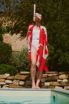 One Hundred StarsOne Hundred Stars Stork Scarlet ThrowoverTops - Blue Water Clothing