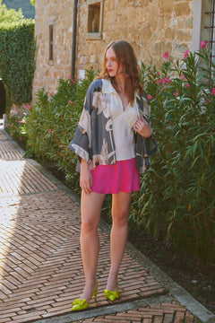 One Hundred StarsOne Hundred Stars Stork Slate Grey KimonoTops - Blue Water Clothing