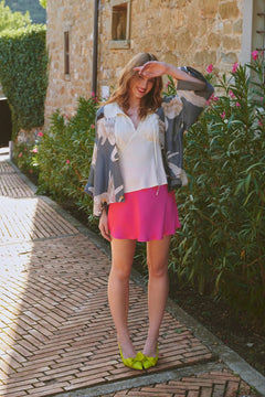 One Hundred StarsOne Hundred Stars Stork Slate Grey KimonoTops - Blue Water Clothing