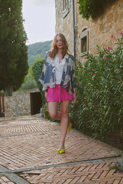 One Hundred StarsOne Hundred Stars Stork Slate Grey KimonoTops - Blue Water Clothing