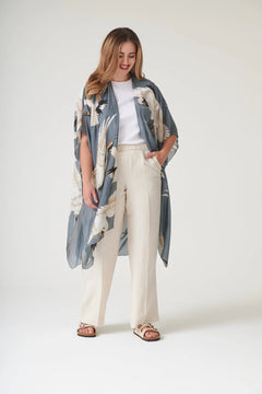 One Hundred StarsOne Hundred Stars Stork Slate ThrowoverTops - Blue Water Clothing