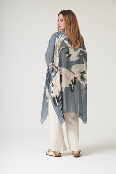 One Hundred StarsOne Hundred Stars Stork Slate ThrowoverTops - Blue Water Clothing