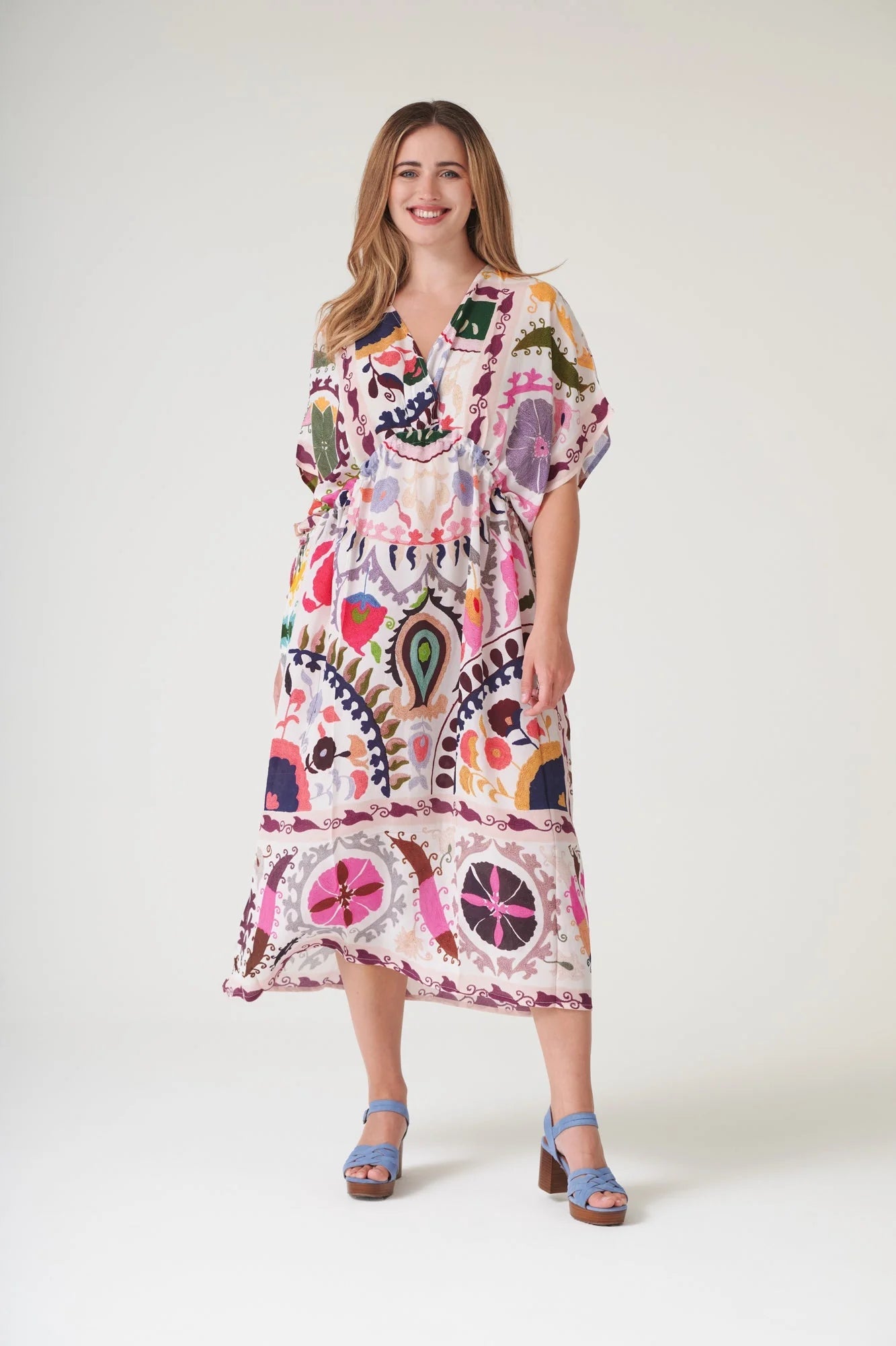 One Hundred StarsOne Hundred Stars Suzani Pink String DressDresses - Blue Water Clothing