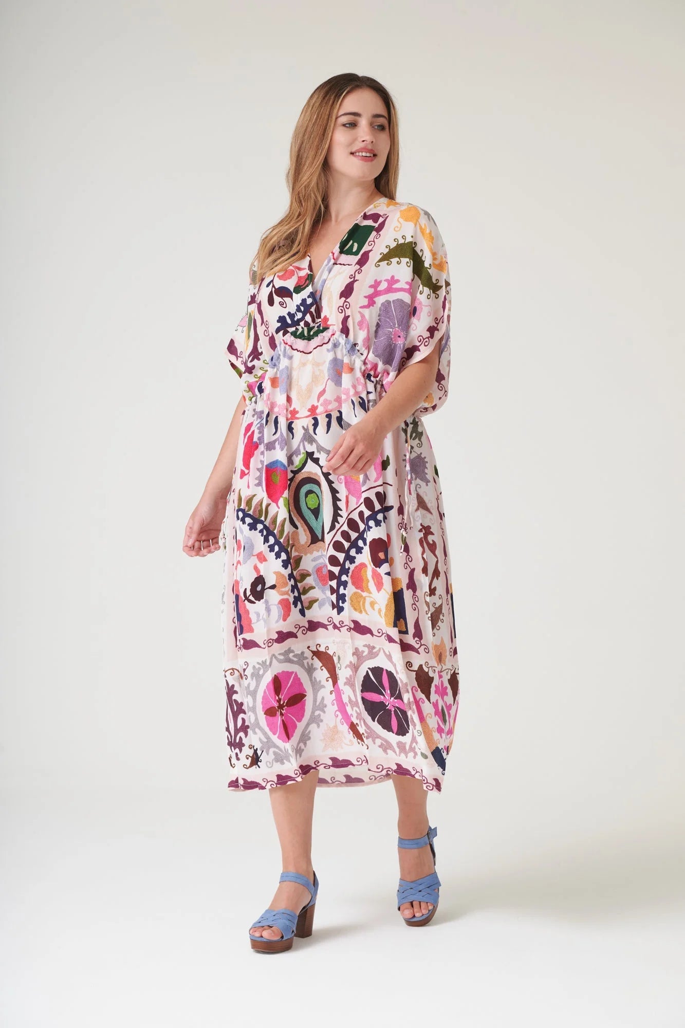 One Hundred StarsOne Hundred Stars Suzani Pink String DressDresses - Blue Water Clothing