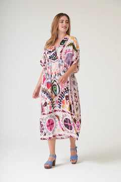 One Hundred StarsOne Hundred Stars Suzani Pink String DressDresses - Blue Water Clothing