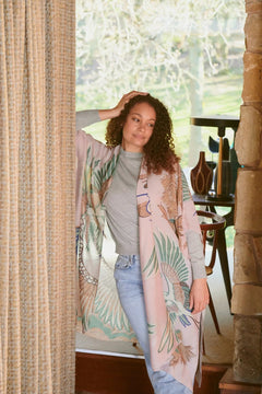 One Hundred StarsOne Hundred Stars Throwover Crane Plaster PinkTops - Blue Water Clothing