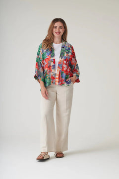 One Hundred StarsOne Hundred Stars Tropicana Blue KimonoTops - Blue Water Clothing