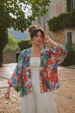 One Hundred StarsOne Hundred Stars Tropicana Blue KimonoTops - Blue Water Clothing