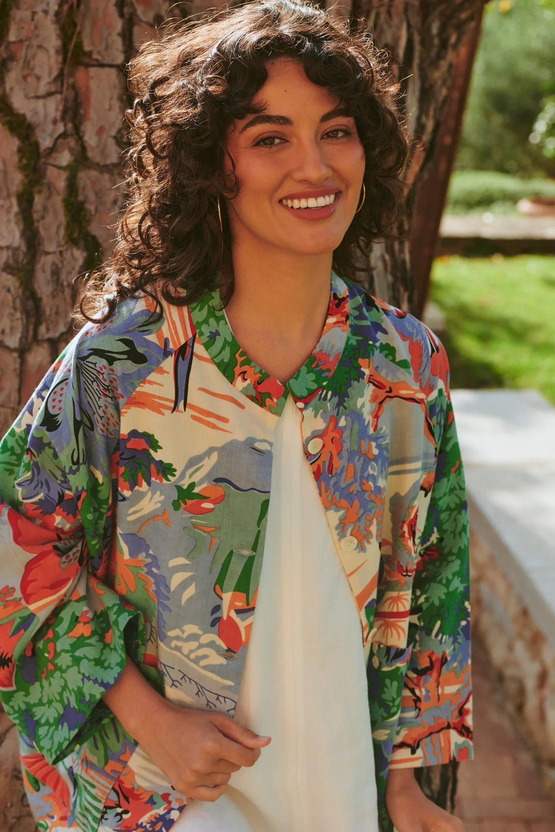 One Hundred StarsOne Hundred Stars Tropicana Blue Summer JacketCoats & Jackets - Blue Water Clothing