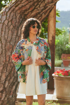 One Hundred StarsOne Hundred Stars Tropicana Blue Summer JacketCoats & Jackets - Blue Water Clothing