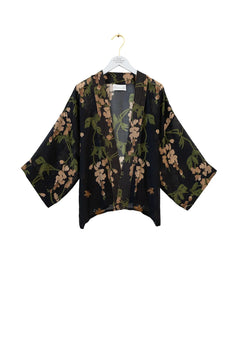 One Hundred StarsOne Hundred Stars Wisteria Black KimonoKimono - Blue Water Clothing