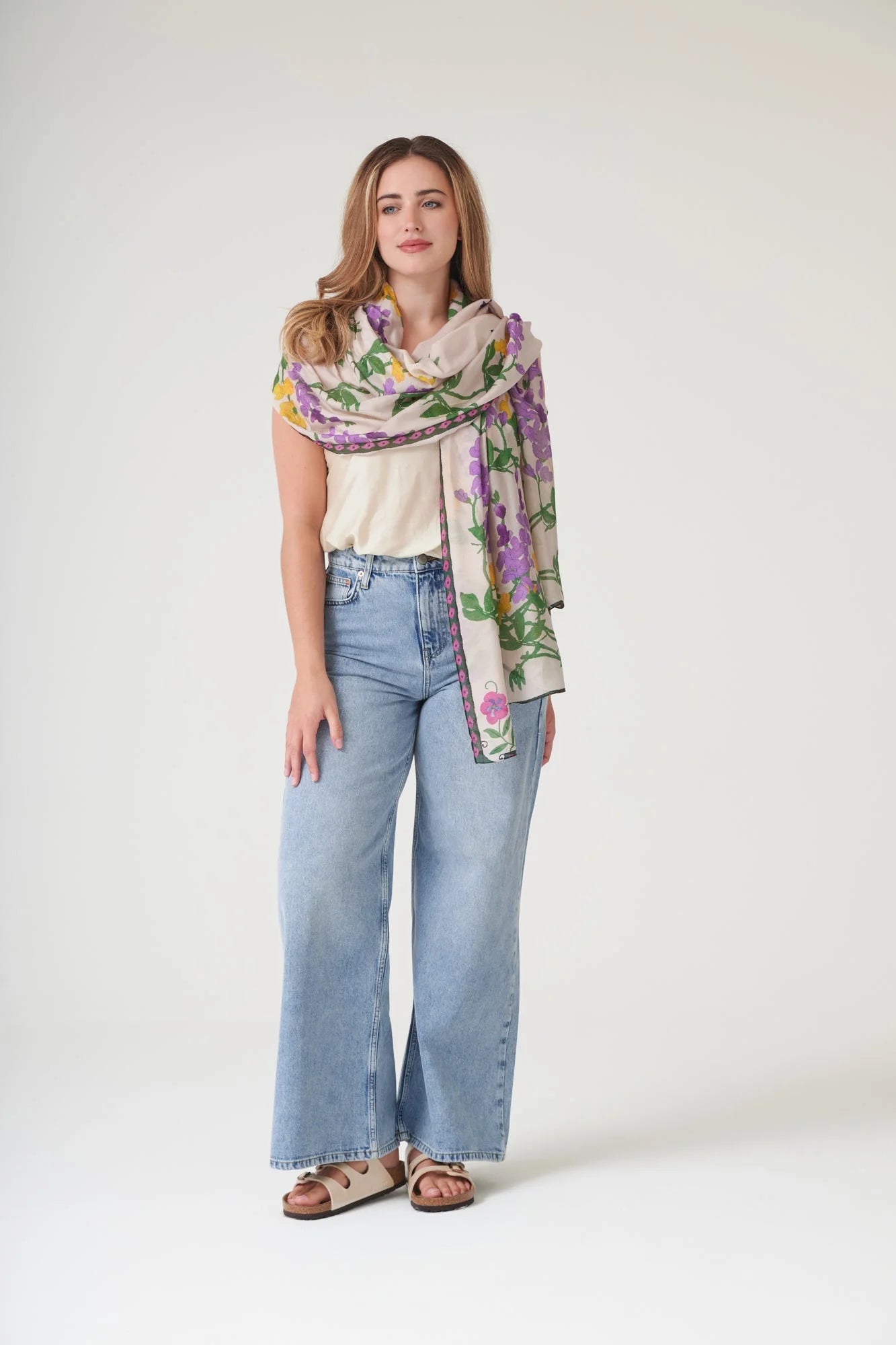 One Hundred StarsOne Hundred Stars Wisteria Lilac ScarfAccessories - Blue Water Clothing