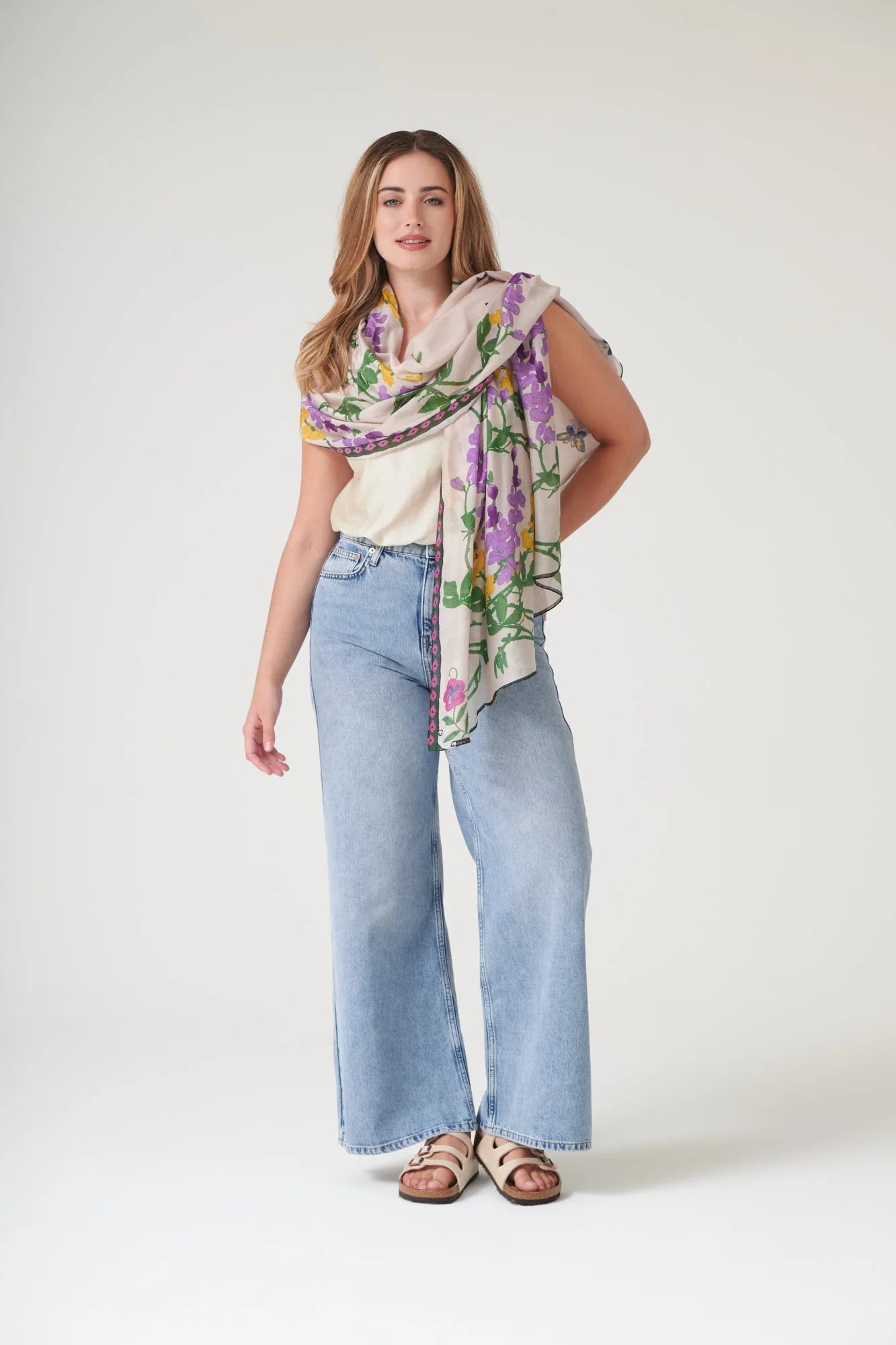 One Hundred StarsOne Hundred Stars Wisteria Lilac ScarfAccessories - Blue Water Clothing