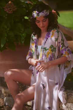 One Hundred StarsOne Hundred Stars Wisteria Lilac ThrowoverTops - Blue Water Clothing