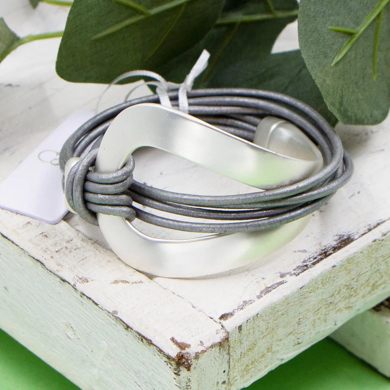 Tempest JewelleryOpen - Loop - Feature - Magnetic - MultistrandBraceletSILVER GREY - Blue Water Clothing