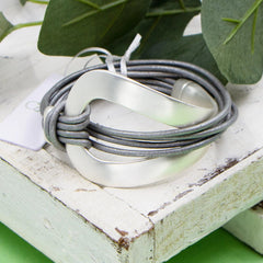 Tempest JewelleryOpen - Loop - Feature - Magnetic - MultistrandBraceletSILVER GREY - Blue Water Clothing