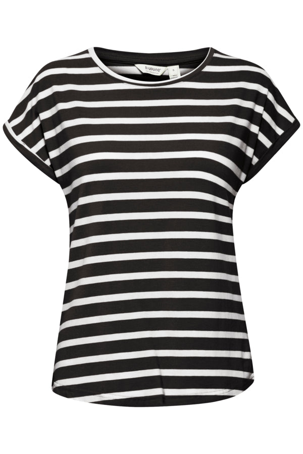 Pamila O - Neck Stripe T-Shirt - Blue Water Clothing
