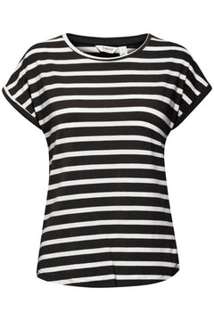 Pamila O - Neck Stripe T-Shirt - Blue Water Clothing