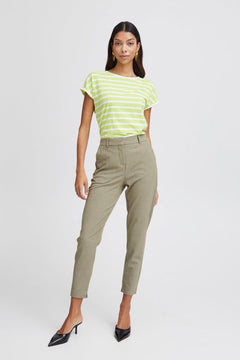 Pamila O - Neck Stripe T-Shirt - Blue Water Clothing