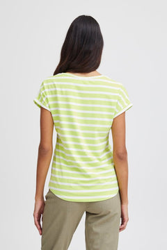 Pamila O - Neck Stripe T-Shirt - Blue Water Clothing