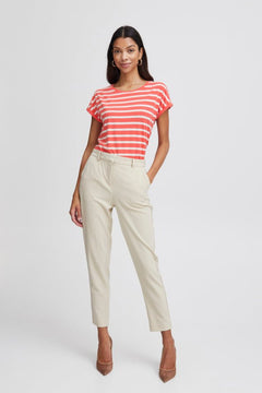 Pamila O - Neck Stripe T-Shirt - Blue Water Clothing