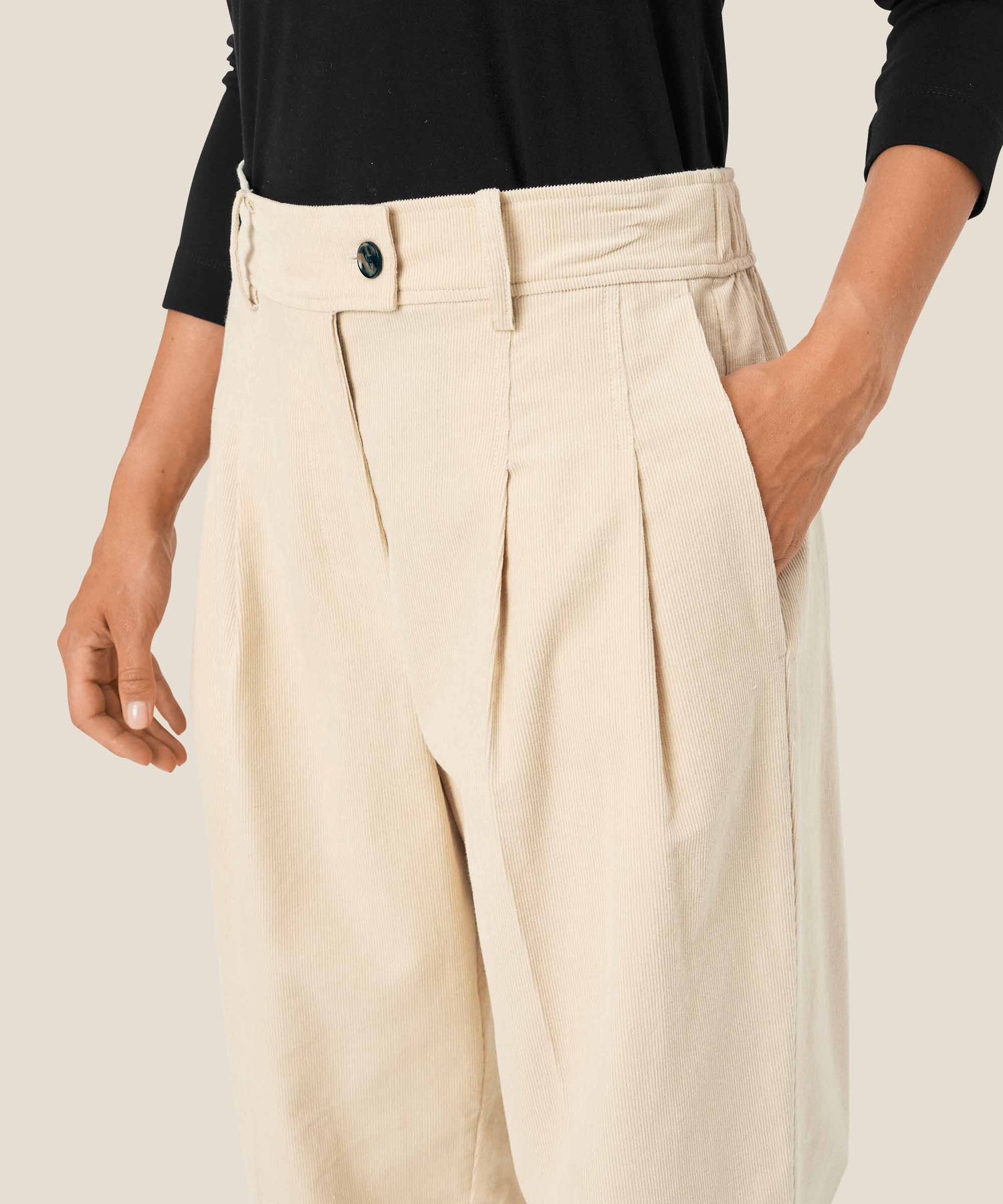 Perli Cotton Needle Cord Trouser