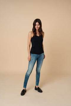 CulturePoppy Lace Singlet Old style MiloVestsBlack - Blue Water Clothing