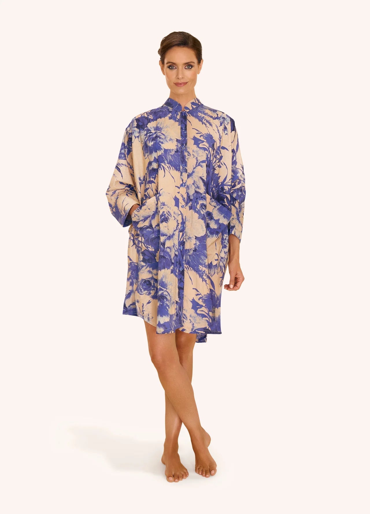 Powder China BlueShirt Style Dress - Blue Water Clothing