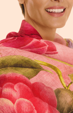 PowderPowder Floral Study Linen/Cotton Mix Scarf - PetalAccessories - Blue Water Clothing
