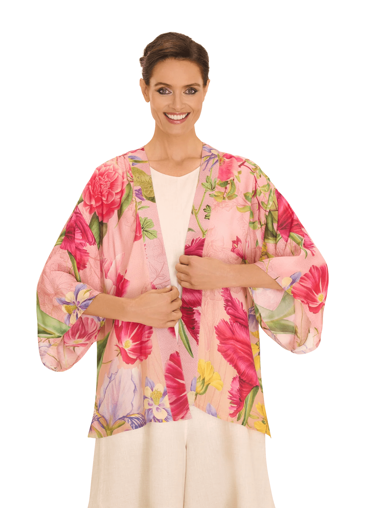 Powder Kimono Jacket Floral Study Petal - Blue Water Clothing