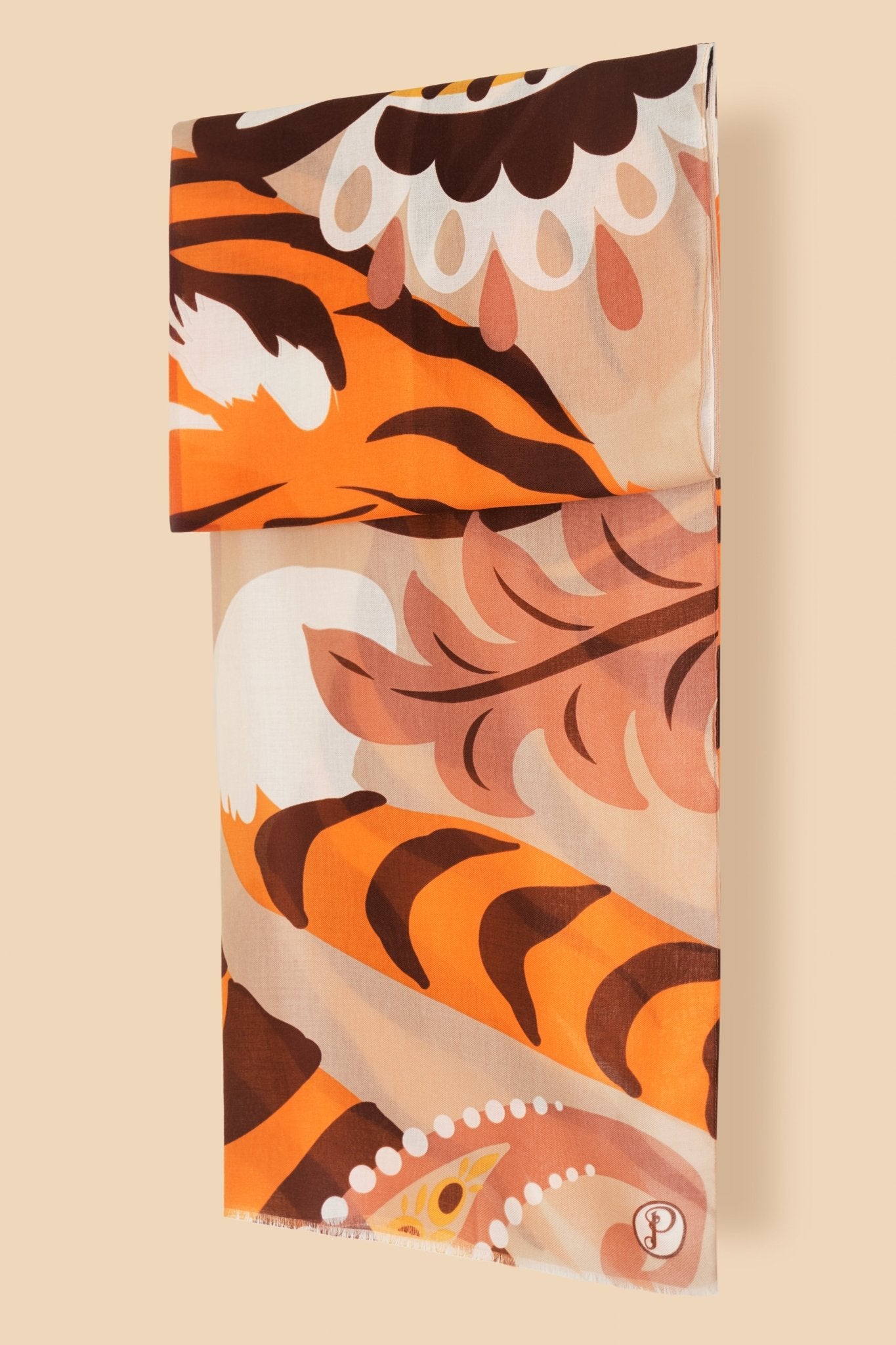 Powder Printed Tiger Scarf - Blue Water Clothing