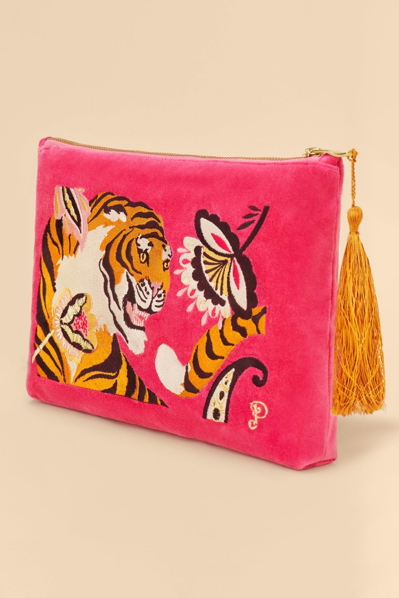Powder Thrill of the Tiger Zip Pouch - Blue Water Clothing