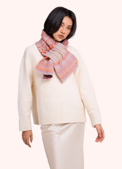 PowderPowder AW26 Fair Isle Scarf in Cream MixScarf - Blue Water Clothing