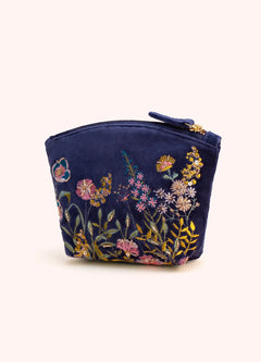 PowderPowder AW26 Navy Floral Hedgerow Mini PouchBags - Blue Water Clothing